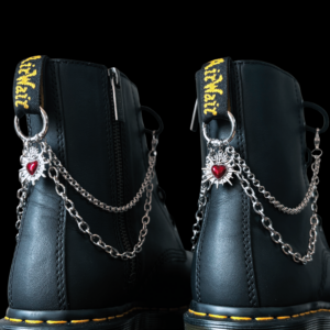 Chaines coeur rouge ardent