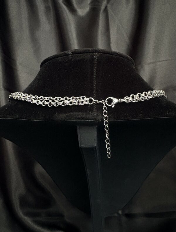 collier cœur noir flamboyant