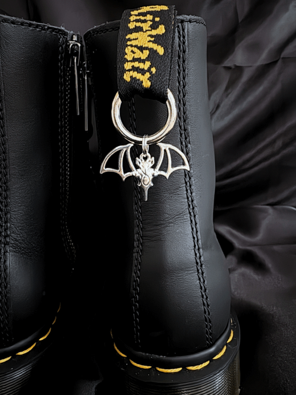 Charm Chauve-Souris Argentée pour Bottes