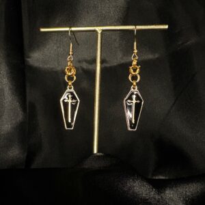 Boucles d’oreilles gothiques “Sanctuaire Doré”