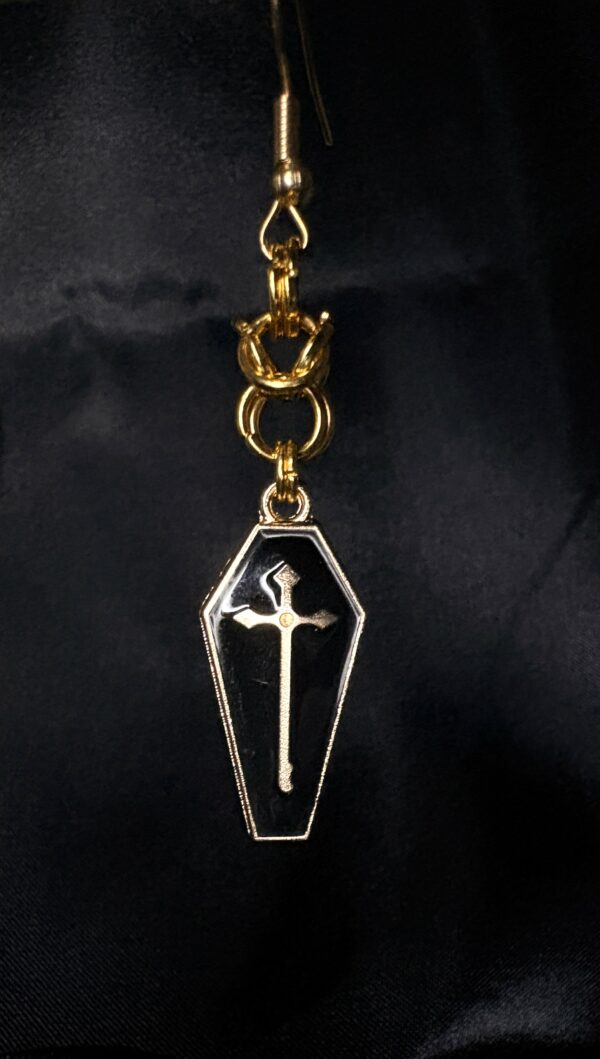 Boucles d’oreilles gothiques “Sanctuaire Doré”